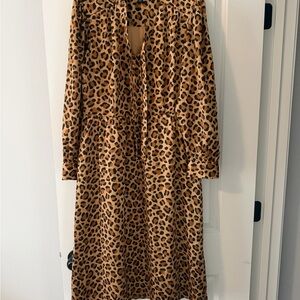 Ann Taylor Leopard Print Women’s Silk Dress